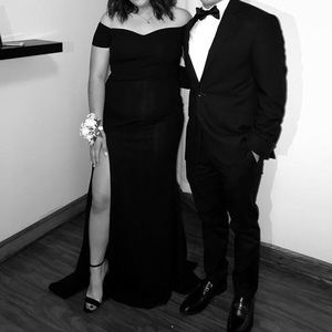 Black off the shoulder dress